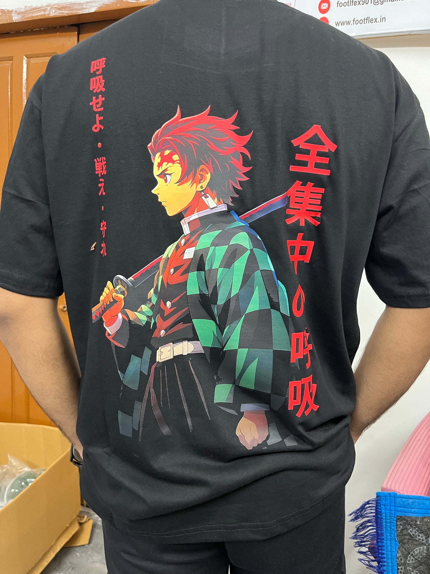 Demon Slayer - Black Offshoulder Tshirt