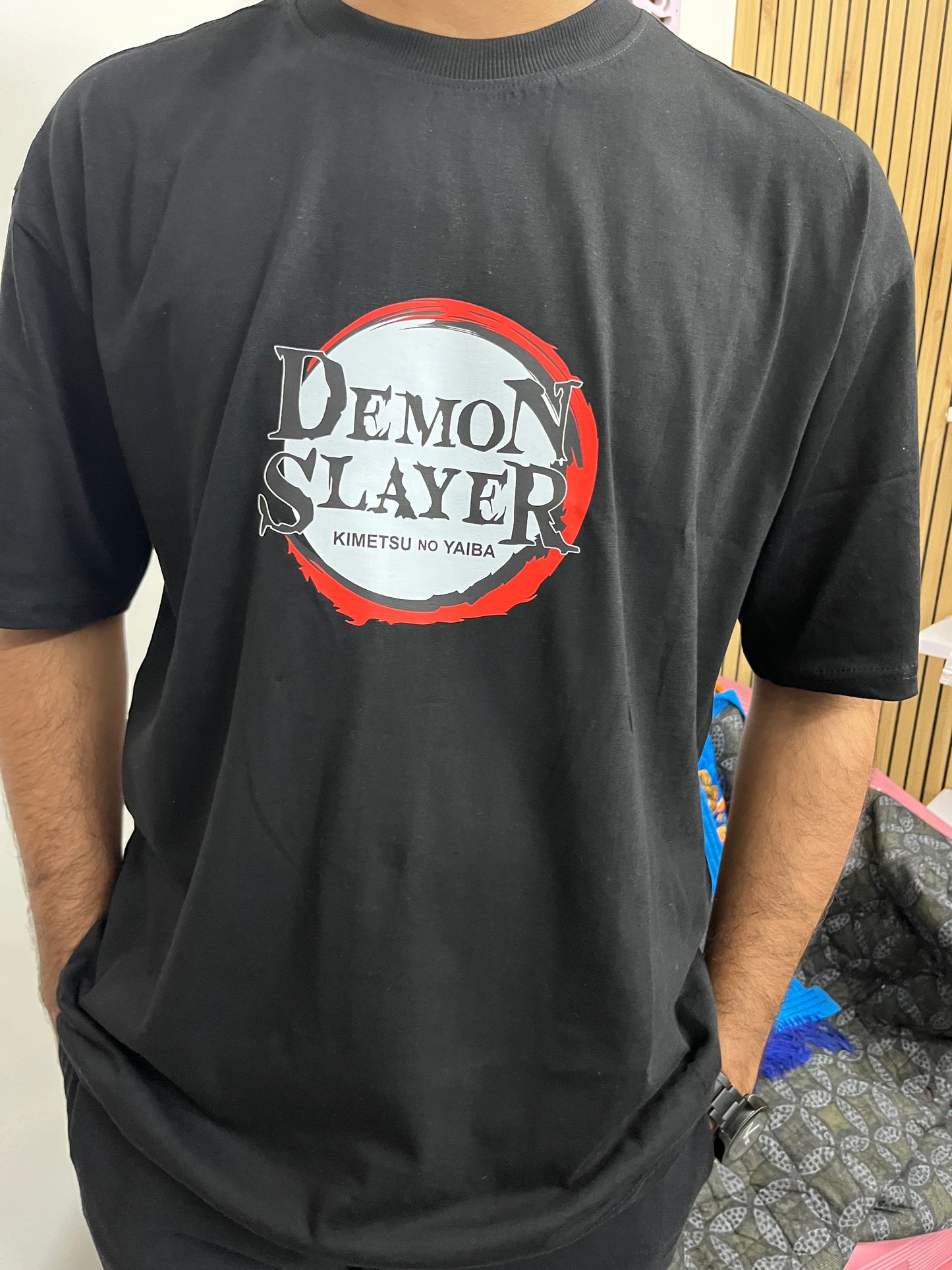 Demon Slayer - Black Offshoulder Tshirt